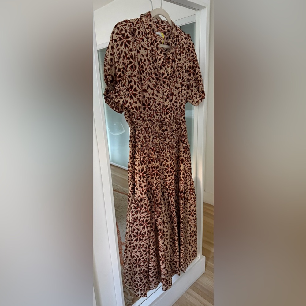 APIECE APART 100% silk Maxi Dress Sz S/M - Picture 3 of 13